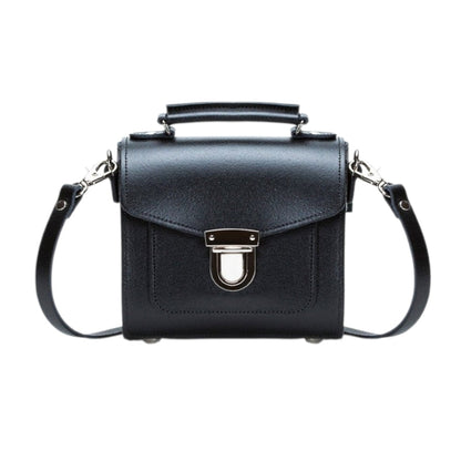 Handmade Leather Sugarcube Handbag - Black