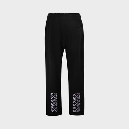 Vanish Arrow Closed Hem Fleece Sweatpants Black