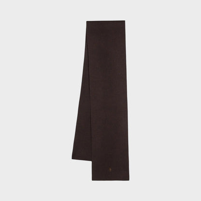 Polo Pony Wool Scarf Brown
