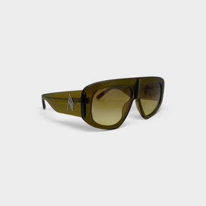 Linda Farrow Milano Oversized Sunglasses Olive