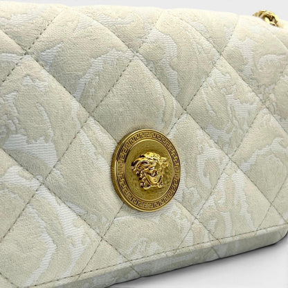 Medusa Head Medium Shoulder Bag Beige