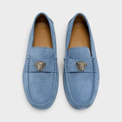 La Medusa Driver Loafers Stone Blue