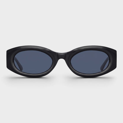 Linda Farrow Berta Oval Sunglasses Black