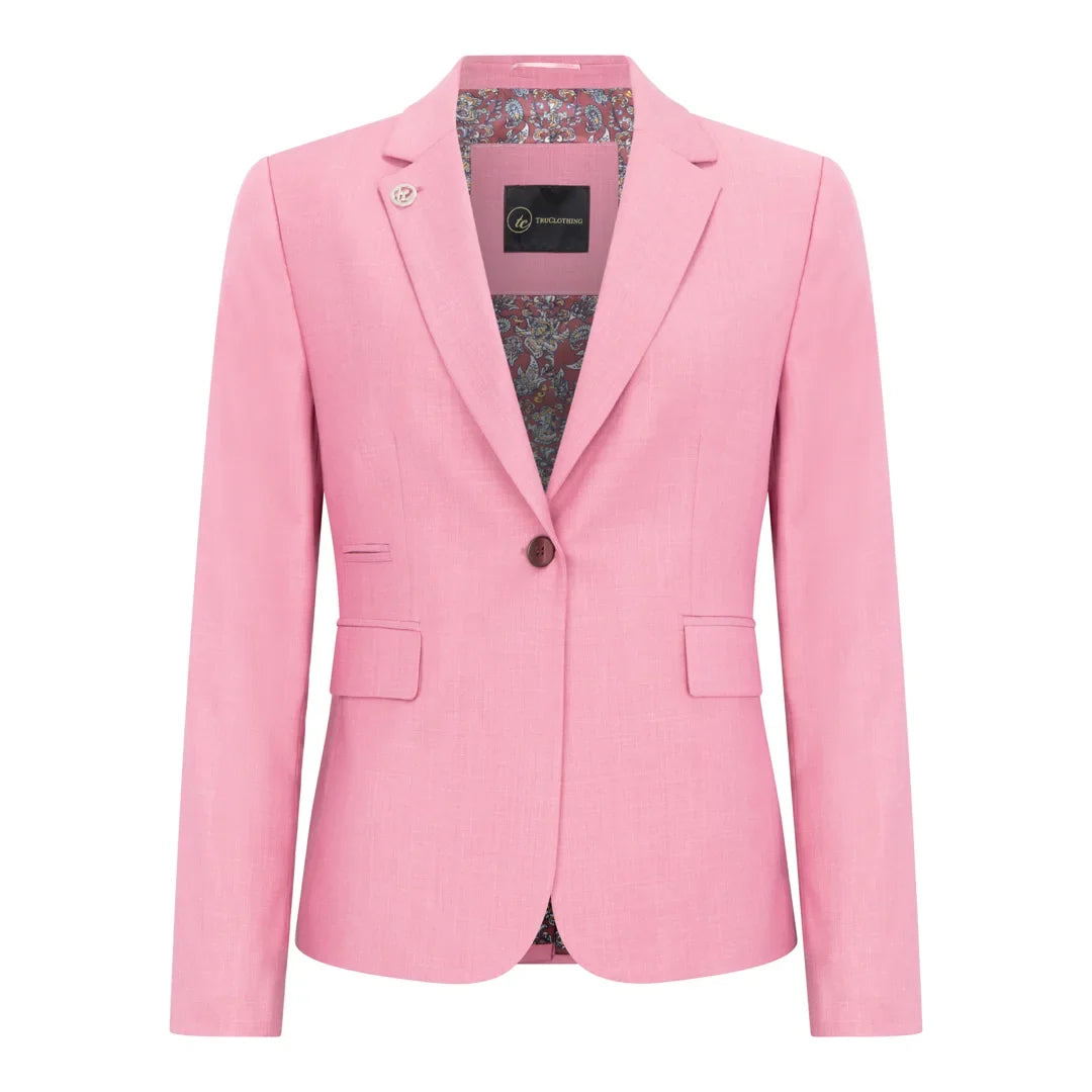 TP-16 - Women's 3 Piece Plain Pink Suit