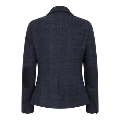 TPSTZ72 - Women's Navy Blue Tweed Blazer Waistcoat