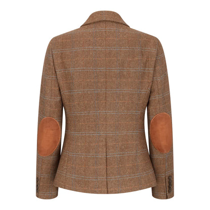 TPSTZ73 - Women's Oak Brown Tweed Blazer Waistcoat