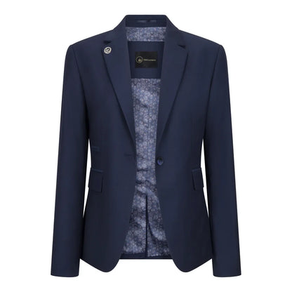 TPW-14 - Women's 3 Piece Plain Navy Blue Suit