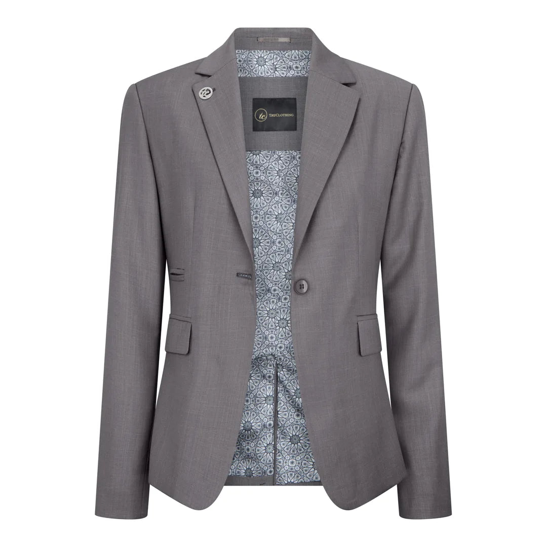 TPW-15 - Women's 3 Piece Plain Grey Suit