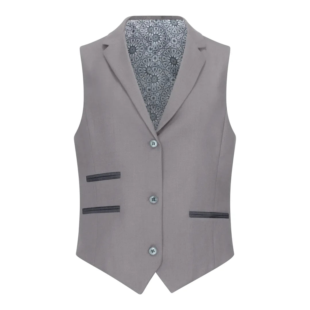 TPW-15 - Women's 3 Piece Plain Grey Suit