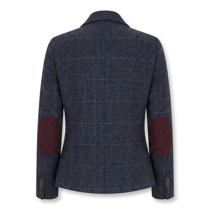 TPW-32 - Women's Navy Wool Blend Tweed Blazer Waistcoat