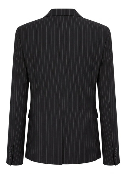 TPW-38 - Women's 3 Piece Black Pinstripe Suit