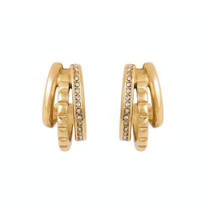 Triple Textured Hoops