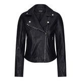 Women's Leather Biker Jacket Cross Zip Tan Brown Black Red Yellow