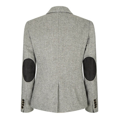 wsn03 - Women's Tweed Grey Blazer Jacket Waistcoat Elow Patch Peaky 1920s